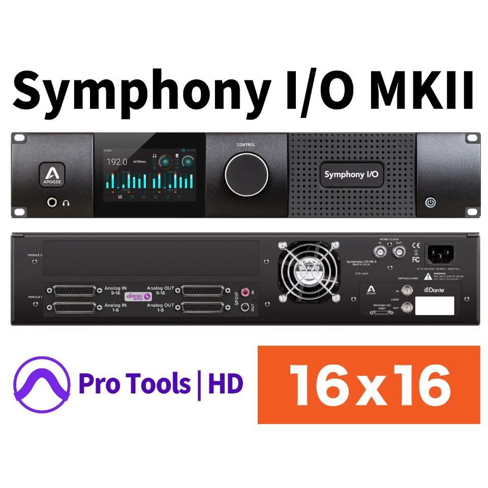 APOGEE/Symphony I/O MKII Pro Tools HD Chassis with 16 Analog In + 16 Analog Out【PTHD 16x16SE】