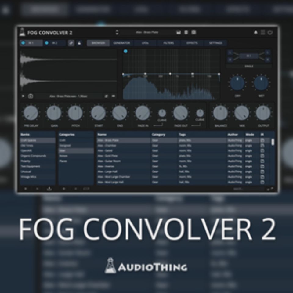 Audio Thing/FOG CONVOLVER 2【～05/01 期間限定特価キャンペーン】【オンライン納品】【在庫あり】