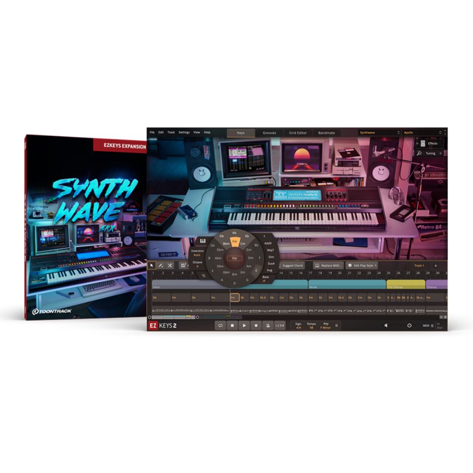 TOONTRACK/EKX - SYNTHWAVE【EZ KEYSシリーズ拡張音源】【オンライン納品】【在庫あり】