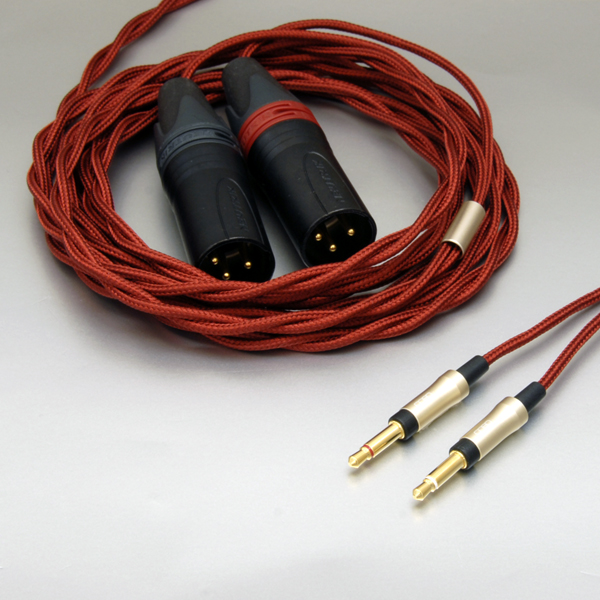 onso/hpct_03 ヘッドホンケーブル 3ピンXLR x2-3.5mmモノx2 3.0m【HPCT_03_BLWX3_300】