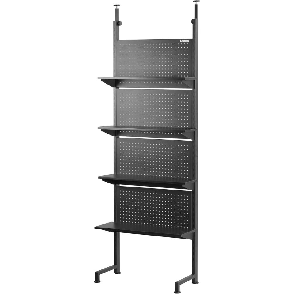 Bauhutte/デスクの向こう側ウォールラック BHW-700T-BK【突っ張りタイプ】【メーカー直送/送料加算地域あり】