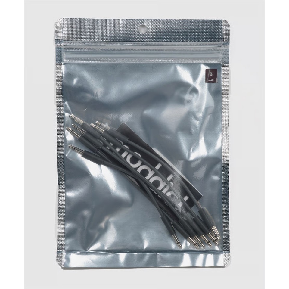 moddict/slim patch cable 8cm 6pack dark gray【在庫あり】