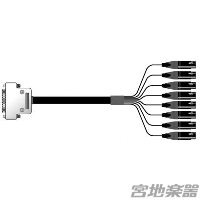 Mogami/2932 8ch Dsub25-XLRF 1m【手回しロングインチネジ】【在庫あり】
