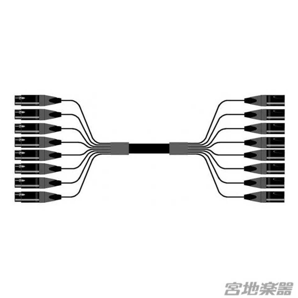 Belden/8ch XLRF(メス)-XLRM(オス) 変換ケーブル 8m マルチチャンネルケーブル【受注生産品】