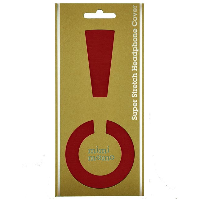 mimimamo/スーパーストレッチヘッドホンカバー L (レッド)【ネコポス発送】