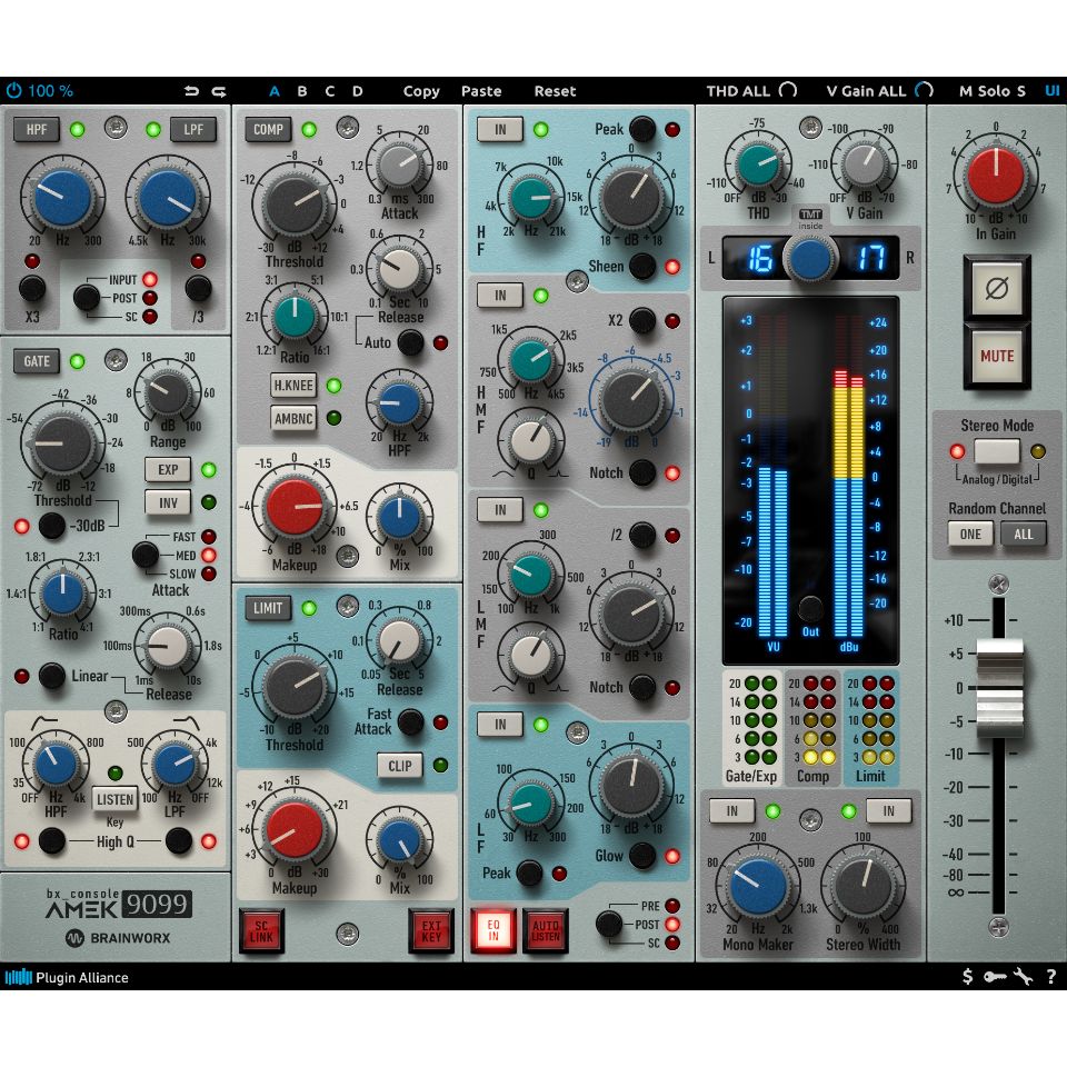 Plugin Alliance/Brainworx bx_console AMEK 9099【～05/31 期間限定特価キャンペーン】【オンライン納品】【在庫あり】