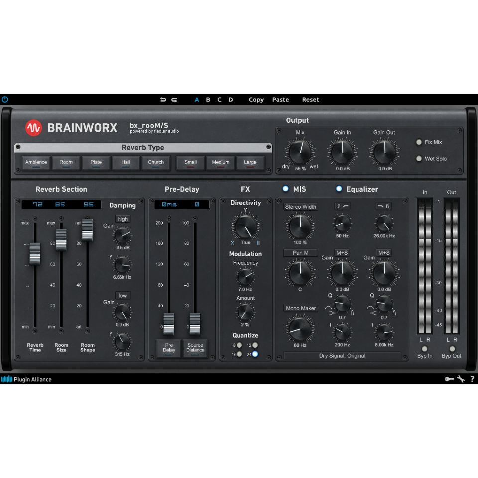 Plugin Alliance/Brainworx bx_rooMS【～05/31 期間限定特価キャンペーン】【オンライン納品】【在庫あり】