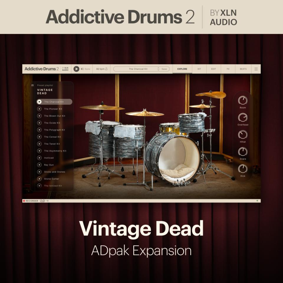 xln audio/Addictive Drums 2: Vintage Dead Adpak【オンライン納品】