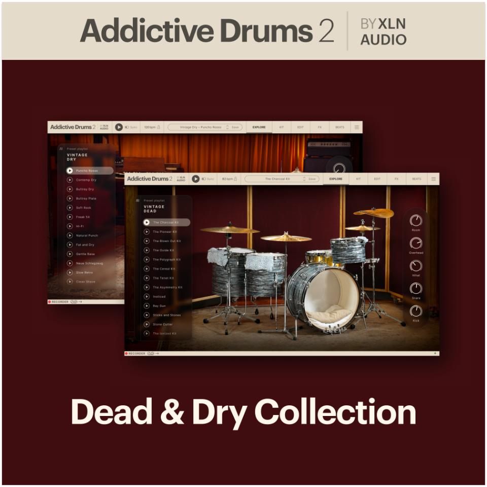 xln audio/Addictive Drums 2: Dead & Dry Collection【オンライン納品】