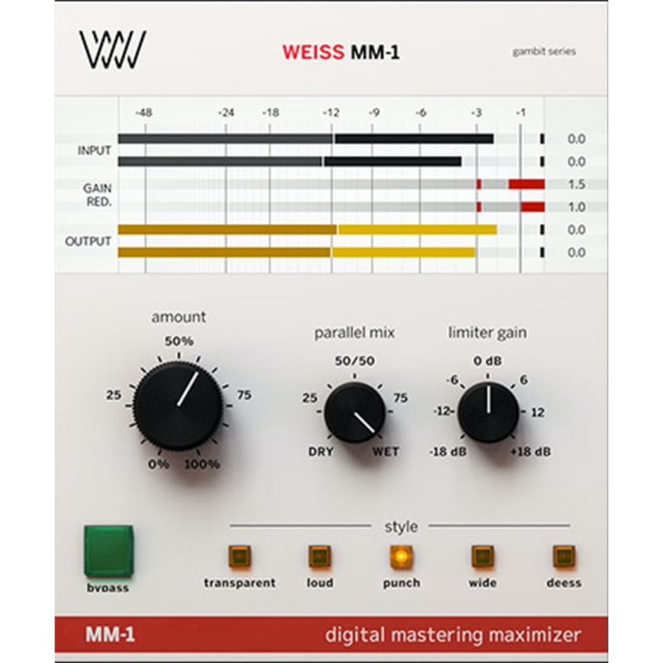 Softube/Weiss MM-1 Mastering Maximizer【～05/18 期間限定特価キャンペーン】【オンライン納品】