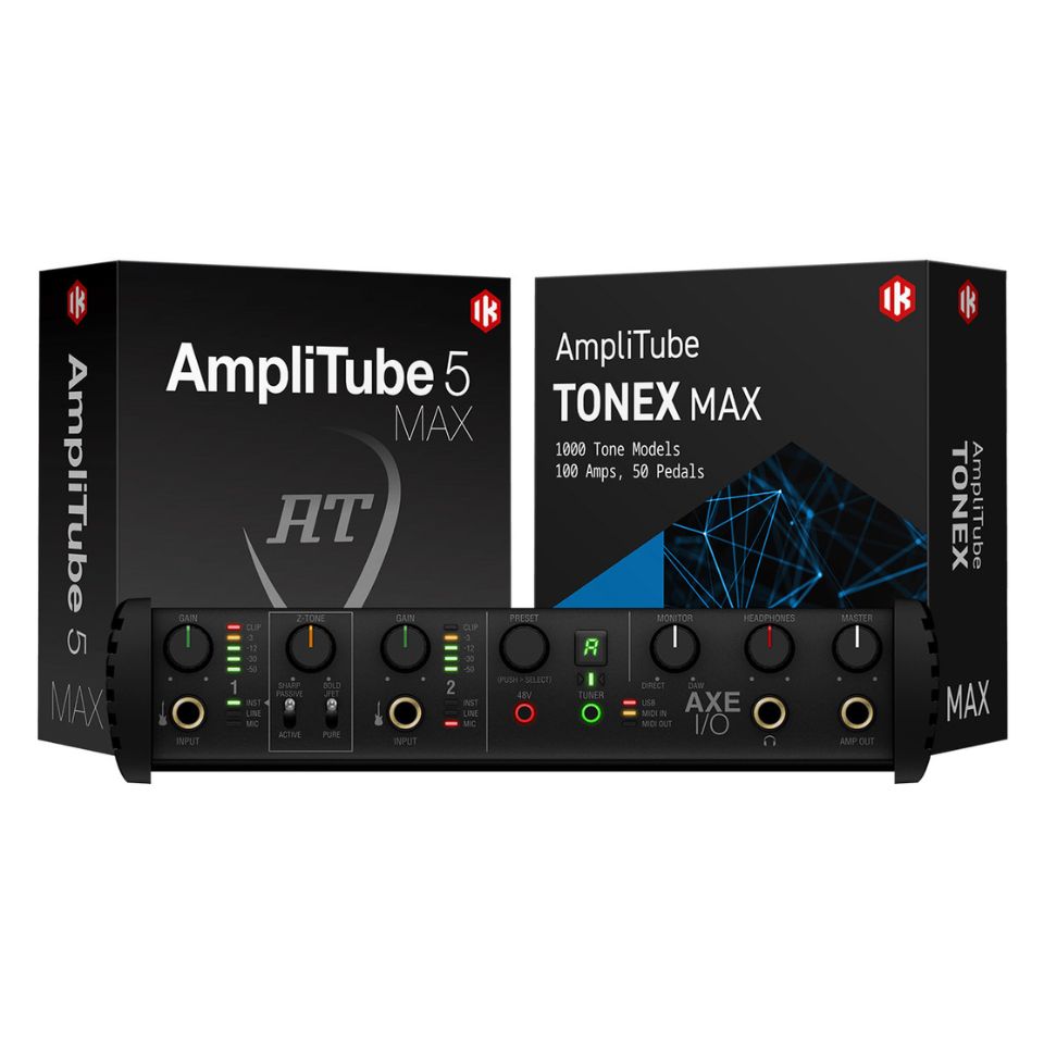 IK Multimedia/AXE I/O + AmpliTube 5 MAX + TONEX MAX Bundle【～12/01 期間限定