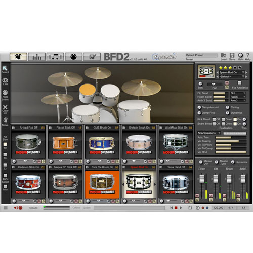 FXPansion/BFD3/2 Expansion Pack: Modern Drummer Snare Selects【～05/04 期間限定特価キャンペーン】【オンライン納品】【BFD拡張】