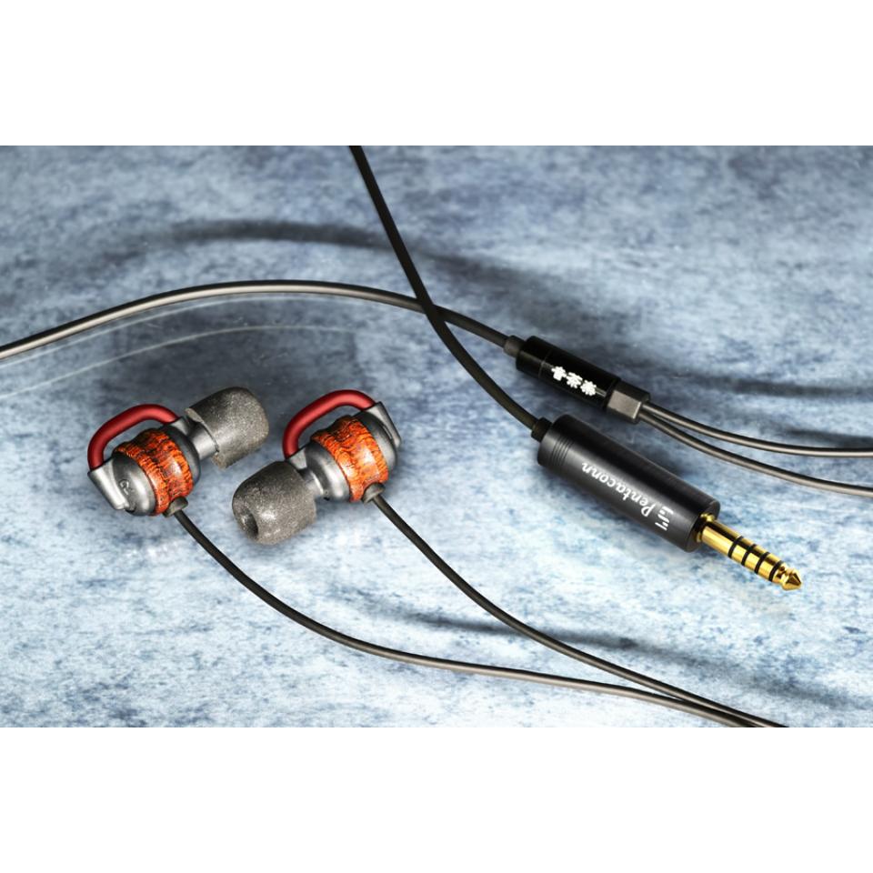 音茶楽/Flat4-緋欅Plus 4.4mm5極 (AKAKEYAKI Balance) 【数量限定特価キャンペーン】 【SpinFit NEO Mサイズ１ペアプレゼント】