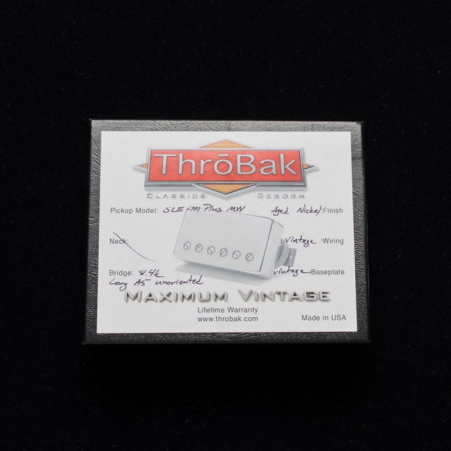 ThroBak SLE-101 MXV ハムバッカー 2個セット Throbak SLE-101 MXV Humbucker Set Aged Nickel Vintage Specs