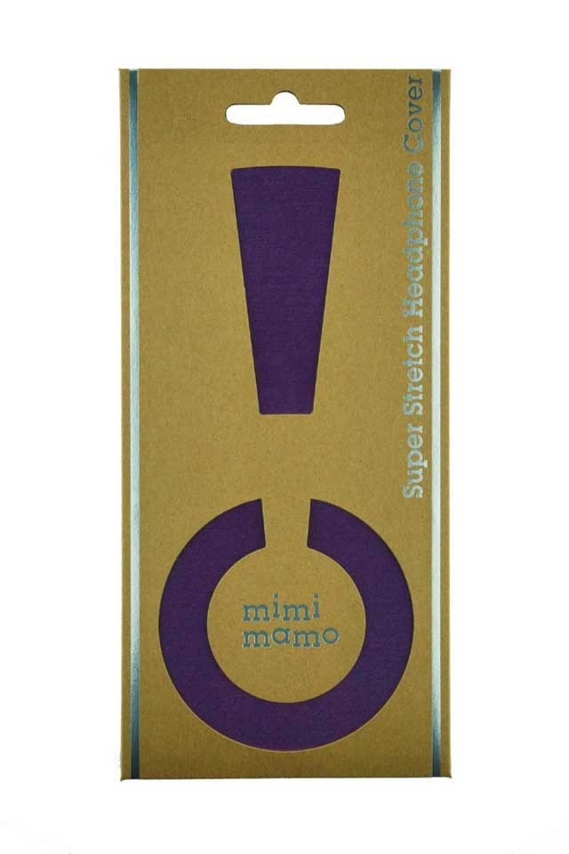 mimimamo/スーパーストレッチヘッドホンカバー L (パープル)【ネコポス発送】