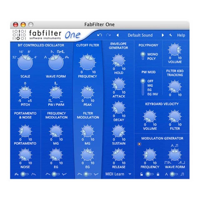 FabFilter/FabFilter One【オンライン納品】