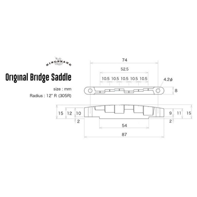 KING SNAKE/Original Brass Bridge Saddle【お取り寄せ商品】