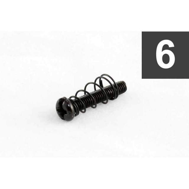ALLPARTS/Pack of 6 Black Metric Bridge Length Screws【7533】【在庫あり】【2506P1】