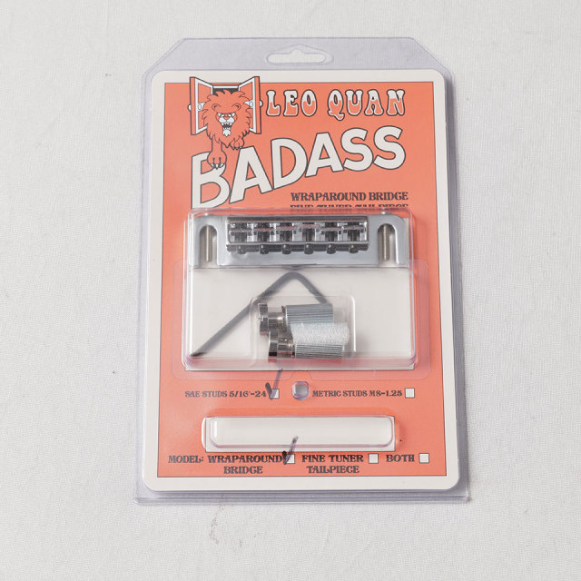ALLPARTS/Leo Quan Badass Wraparound Guitar Bridge with SAE Locking Studs Chrome【在庫あり】【2506P2】