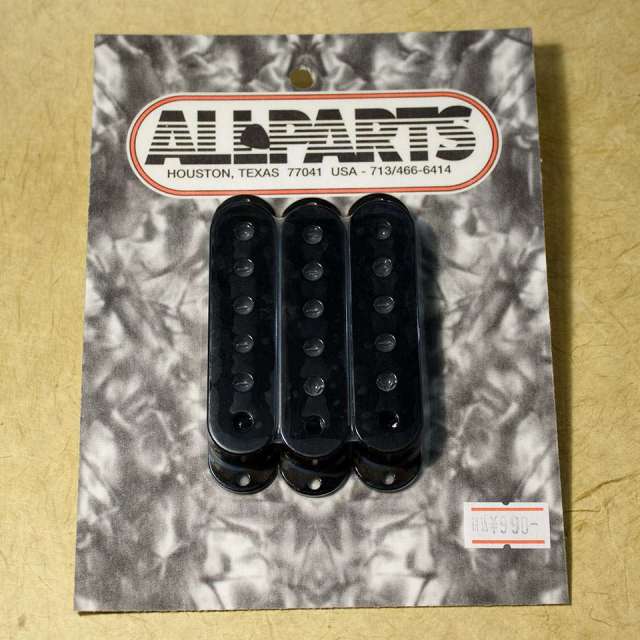 ALLPARTS/PC-0406-023 Set of 3 Black Pickup Covers for Stratocaster【新品特価 MGK】【在庫あり】