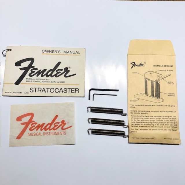 Fender/1970sトレモロアーム スプリング&取り扱い説明書【中古】【Vintage】