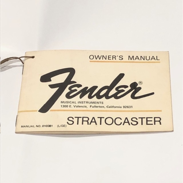 Fender/1970sトレモロアーム・スプリング&取り扱い説明書【中古