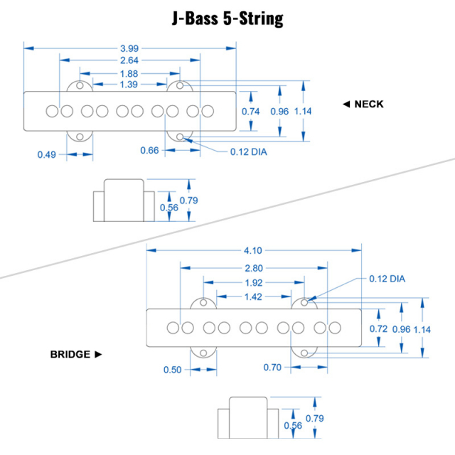 LOLLAR PICKUPS/Jazz Bass 5 Strings Set【お取り寄せ商品】