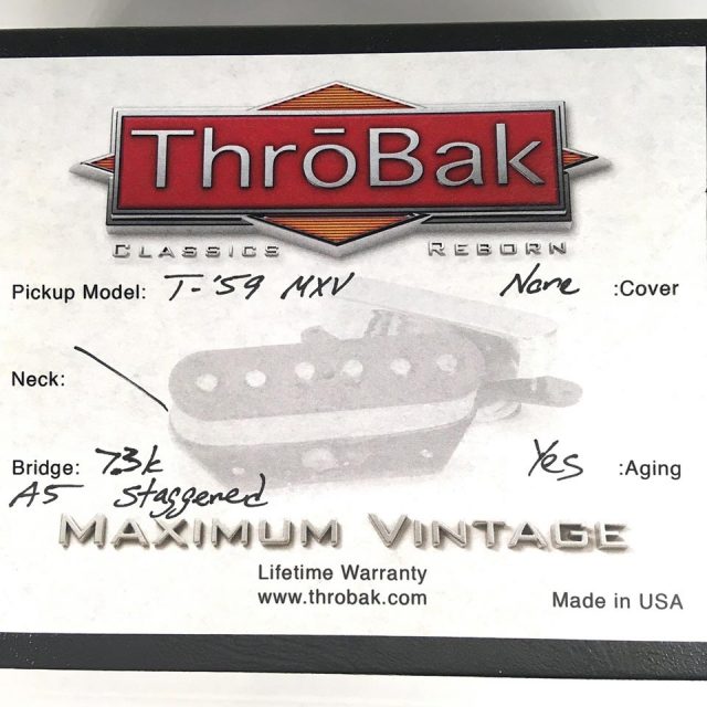 ThroBak/T-59 MXV- ThroBak Tele Guitar Pickup / Bridge / Aged【在庫