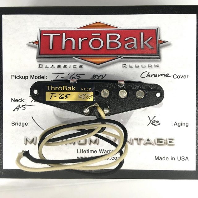 ThroBak/T-65 MXV- ThroBak Tele Guitar Pickup / Neck / Aged