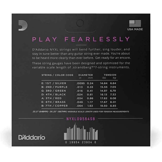 D'Addario/NYXL09564SB for strandberg 7-Strings【新品特価 MGK