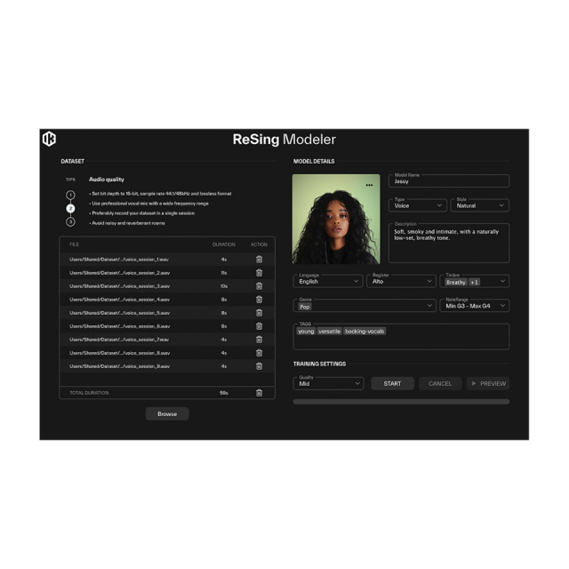 IK Multimedia/Unlimited Model Generation Add-on for 【オンライン納品】ReSing