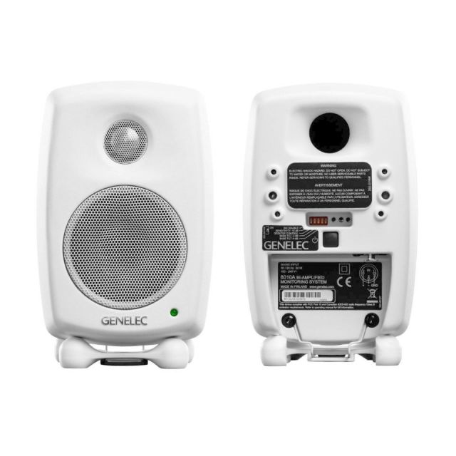 【週末特価】GENELEC 8010A ホワイト（ペア）【美品】 GENELEC/8010AW ホワイト(Pair)【2本セット】【～08/31 期間限定特価