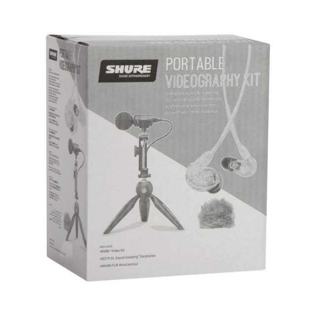 SHURE MV88＋SE215-CL-Aポータブル動画撮影キット