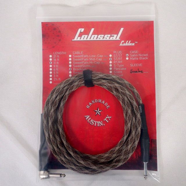 Colossal Cable/BROOKLYN INSTRUMENT CABLE 11FT Straight-Right