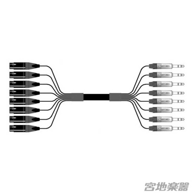 Belden/8ch XLRF(メス)-TRS(NEUTRIK) 変換ケーブル 4m マルチ
