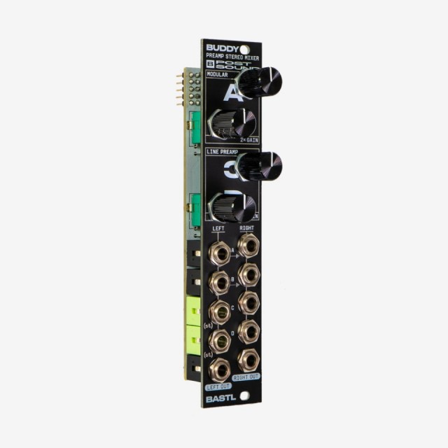 Bastl Instruments Dudeオーディオミキサー Bastl Instrumentsの電池駆動、コンパクトなガジェット系ミキサーDUDE