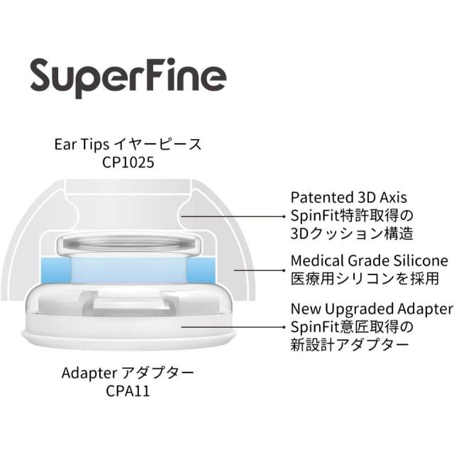 SpinFit/SuperFine Mサイズ【スピンフィット】【イヤーピース