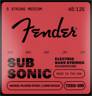 Fender/7250 Bass Strings Nickel Plated Steel Long Scale 7250-5M .045-.125 Gauges (5)【在庫あり】