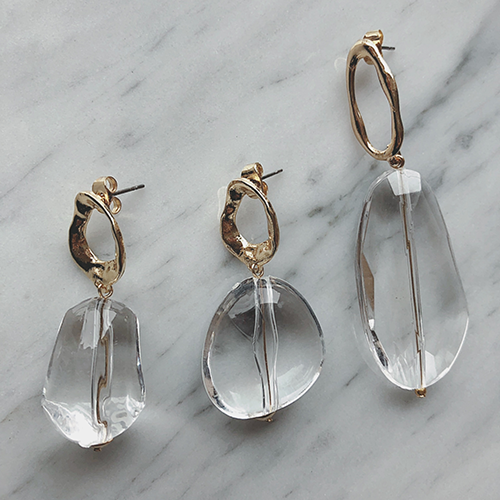 クリスタル×ゴールド　ピアス