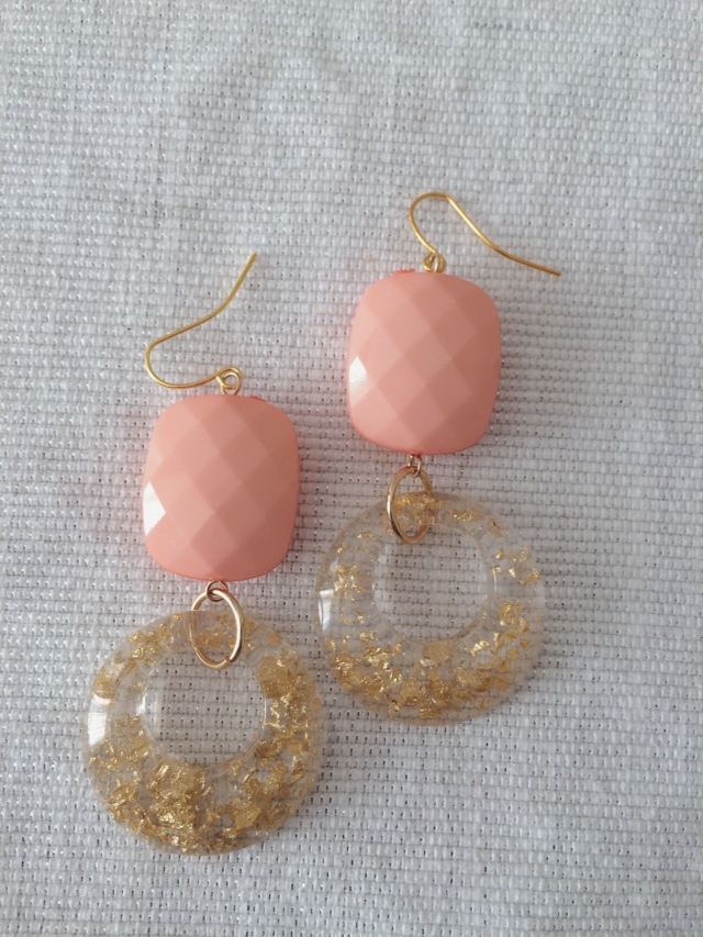 カラーストーンスタイル×ループ　ピアス＆イヤリング