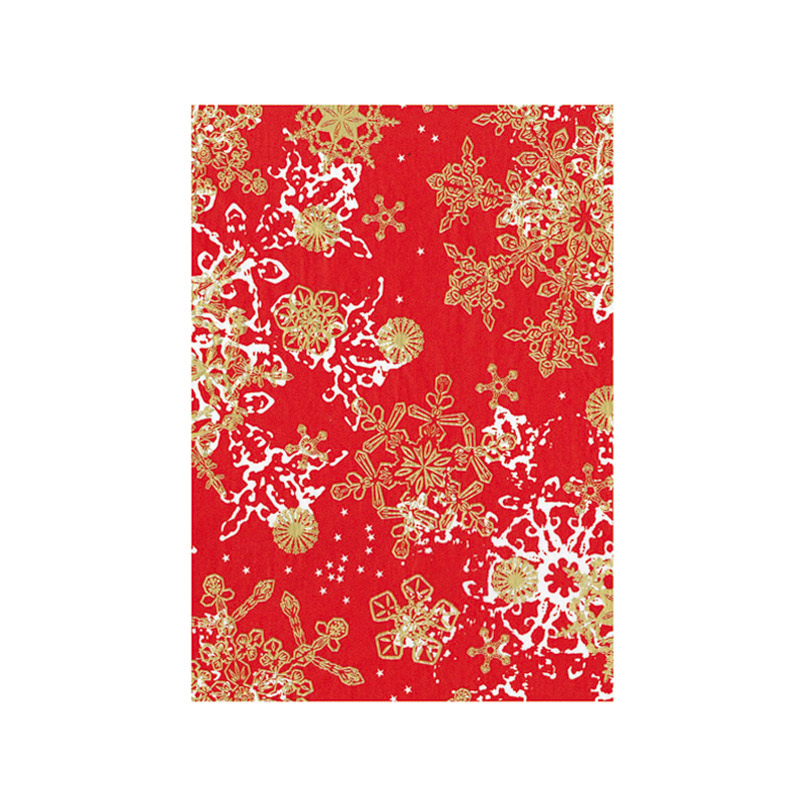【クリスマス】デコパッチペーパー クリスマス 雪の結晶 レッド 