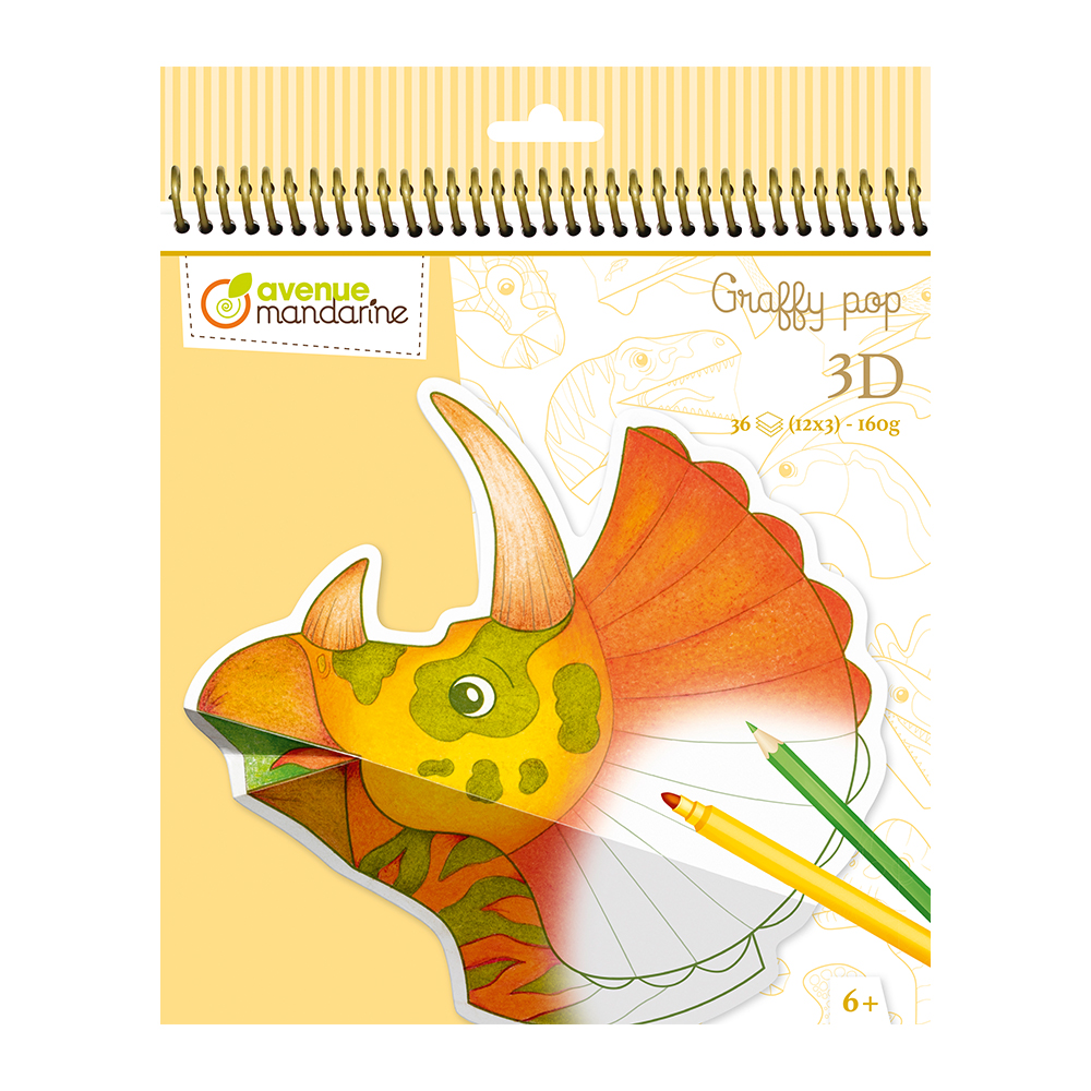 立体ぬりえパッド　恐竜 