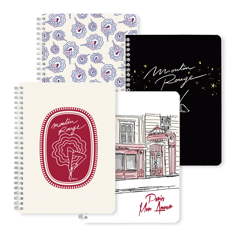 ムーラン・ルージュ ダブルリングノート A5 横罫 クオバディス