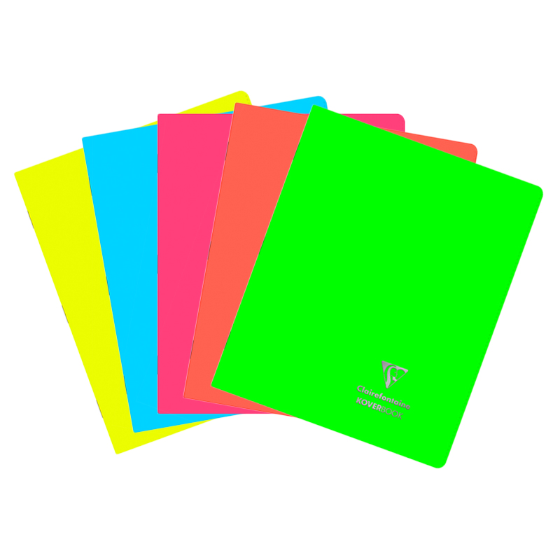 KOVERBOOK カバーブック NEON ホチキス留めノート 横罫 17x22