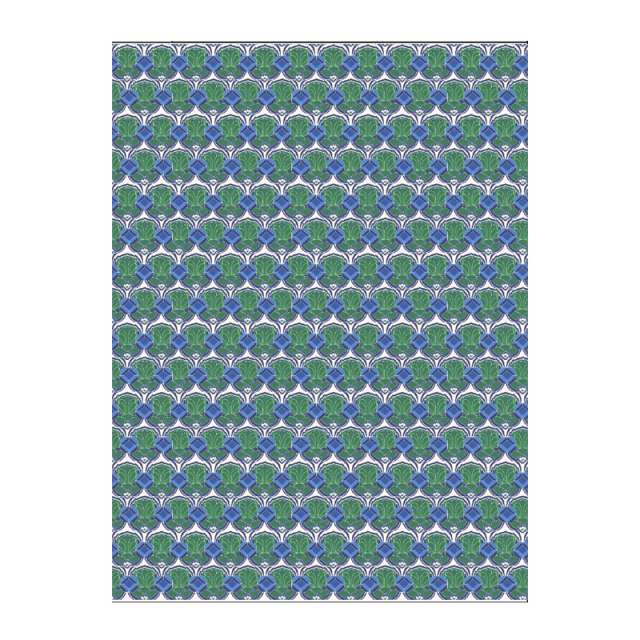 デコパッチペーパー タイル ブルー／グリーン