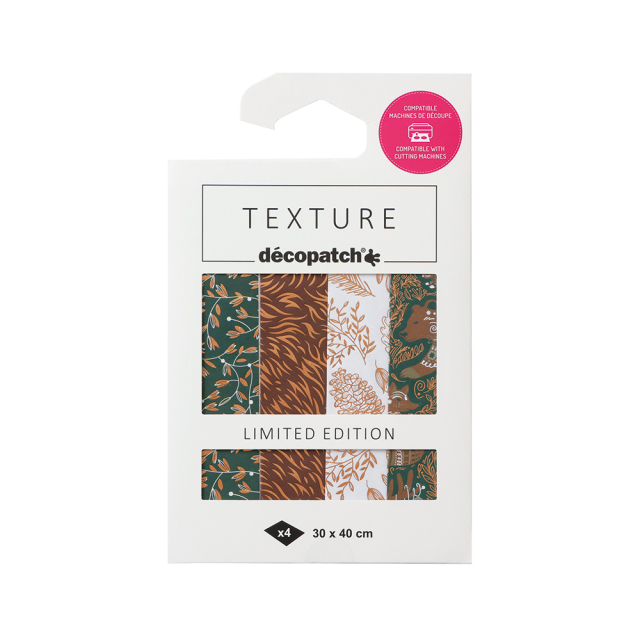 【クリスマス / フォレスト 】デコパッチペーパー TEXTURE 4枚セット