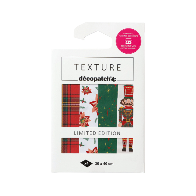 【クリスマス / クルミワリ】デコパッチペーパー TEXTURE 4枚セット