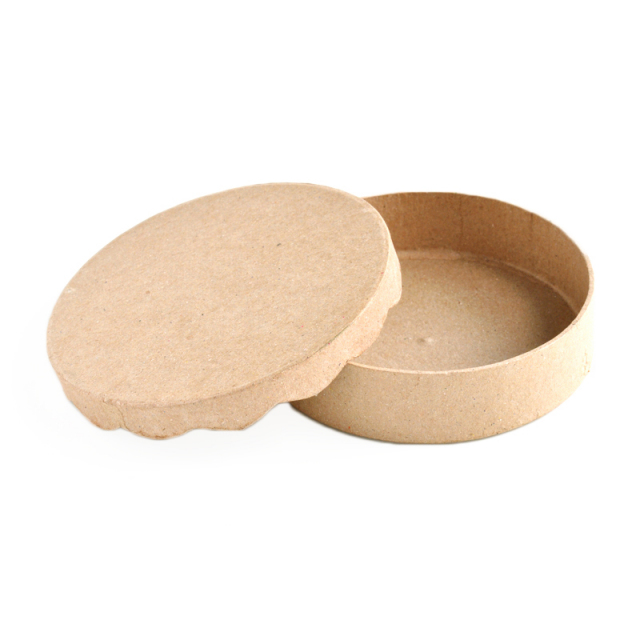 ☆DAIFUKU☆ページ 50%OFF】ペーパーマッシュ スイーツボックス 波型フタ 丸箱 M