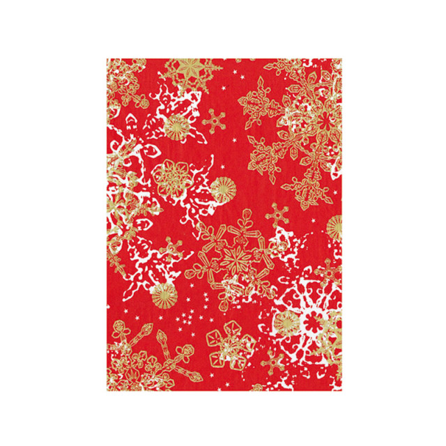 【クリスマス】デコパッチペーパー クリスマス 雪の結晶 レッド 
