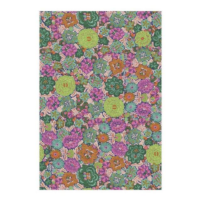 デコパッチペーパー フラワーグリーンｘパープル 